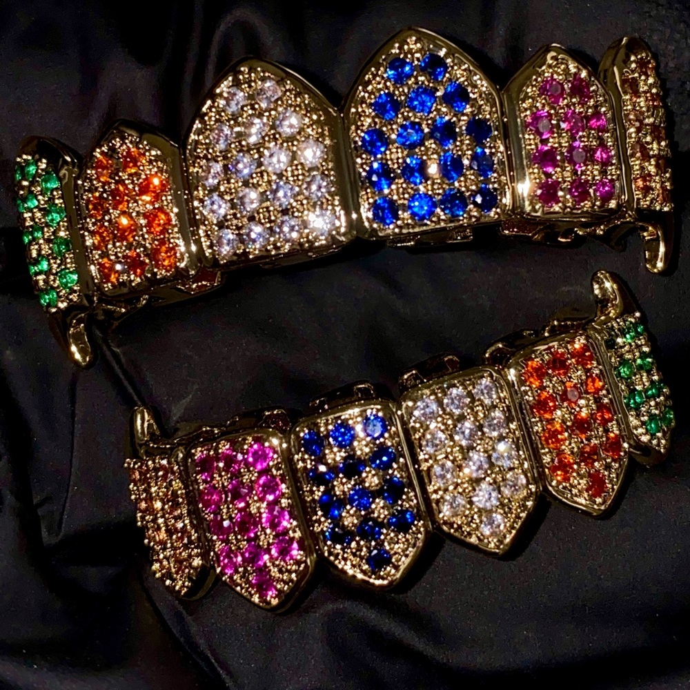 Men Women Icy Grillz Created Diamonds.